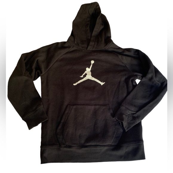 Jordan Other - JORDAN Jump Man Black Hoodie Basketball Sports Fleece Kids Size XL